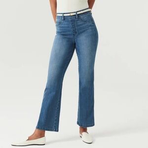 NEW Spanx Cropped Kick Flare Pants In Vintage Indigo Size S